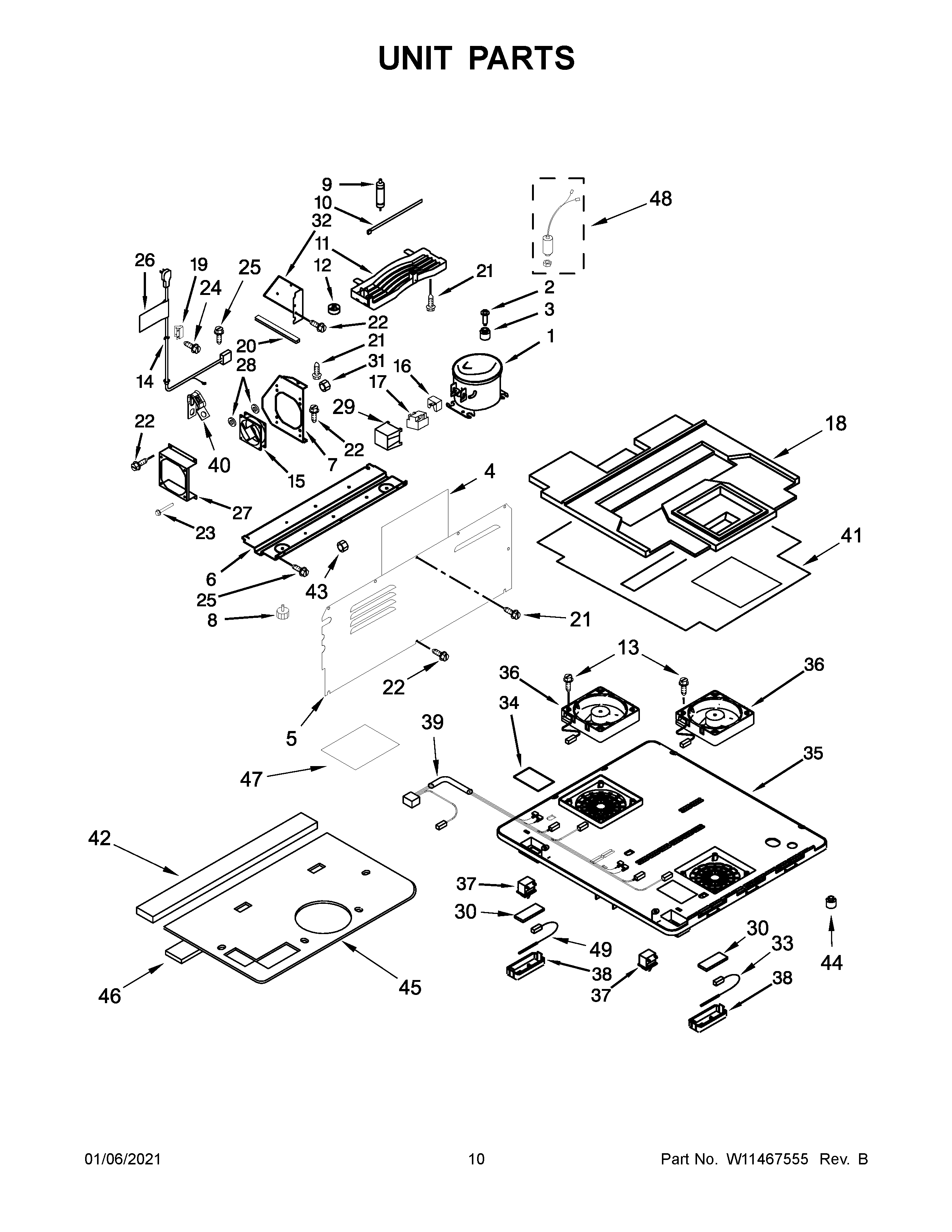 Jenn-Air JUCFP242HX00 unit parts diagram