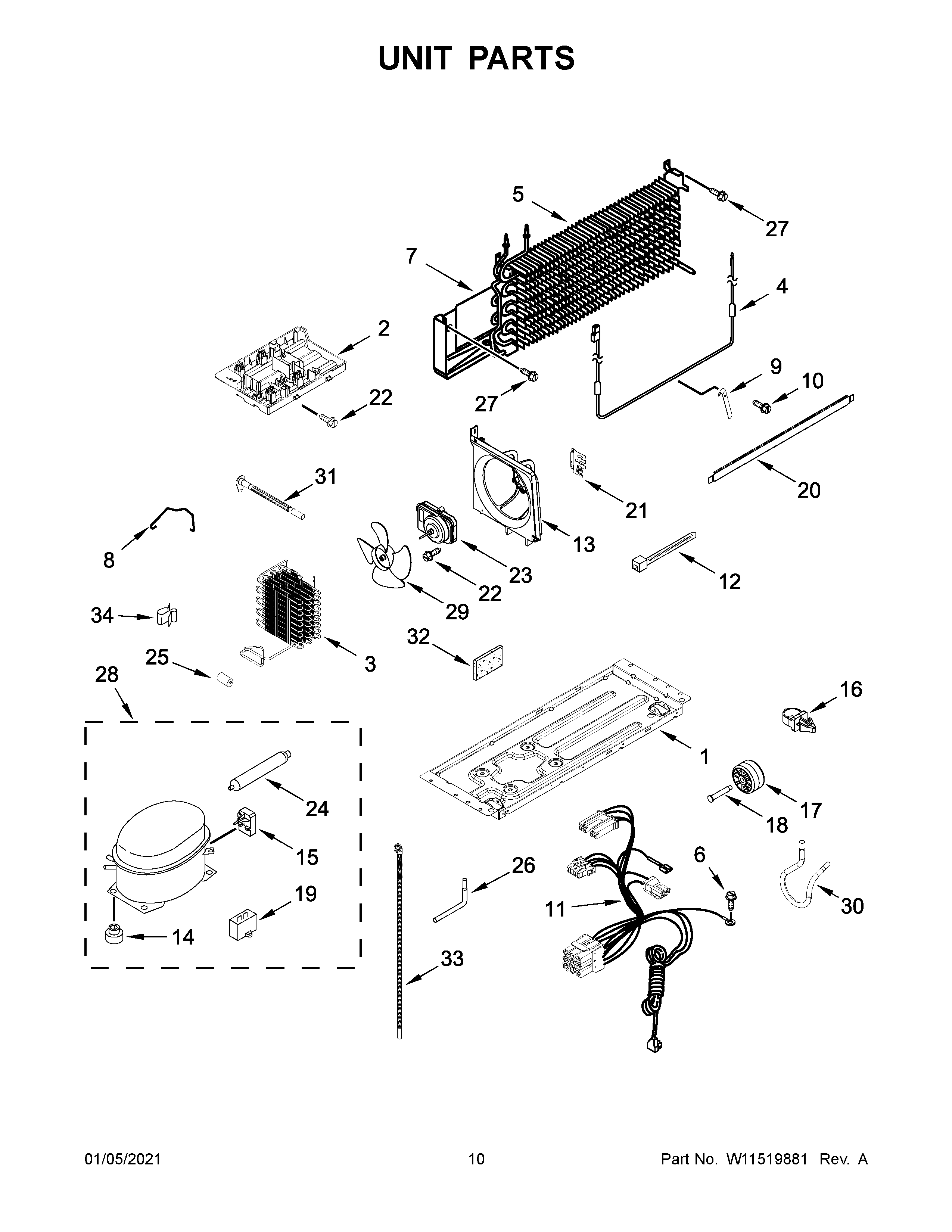 Amana ART318FFDB07 unit parts diagram