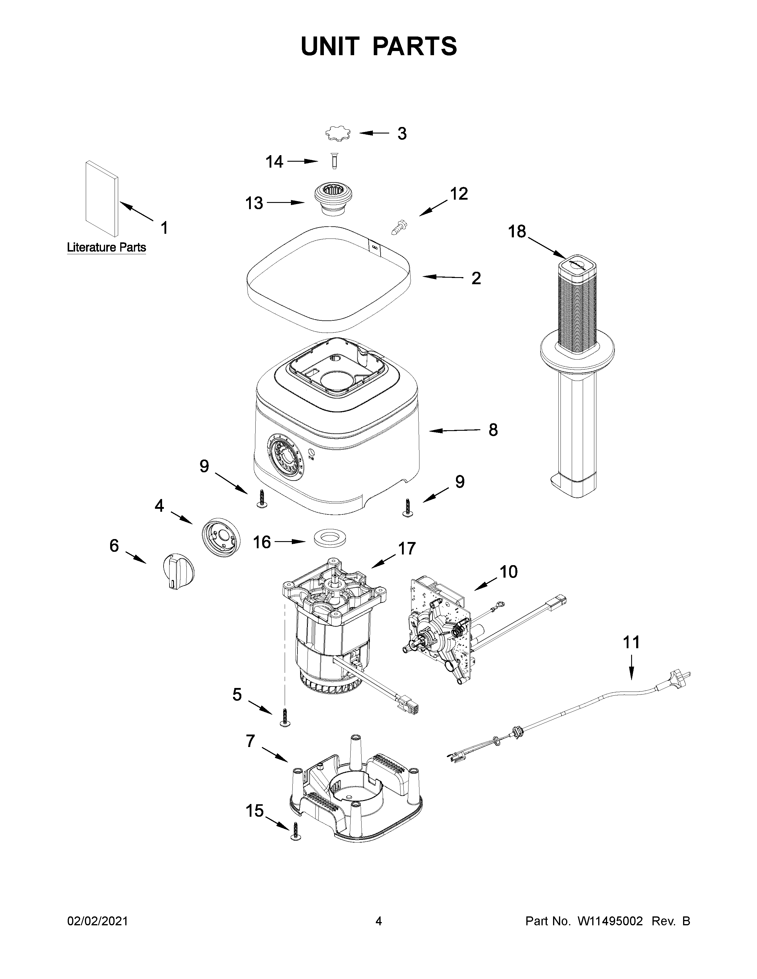 KitchenAid KSB4028PT0 unit parts diagram