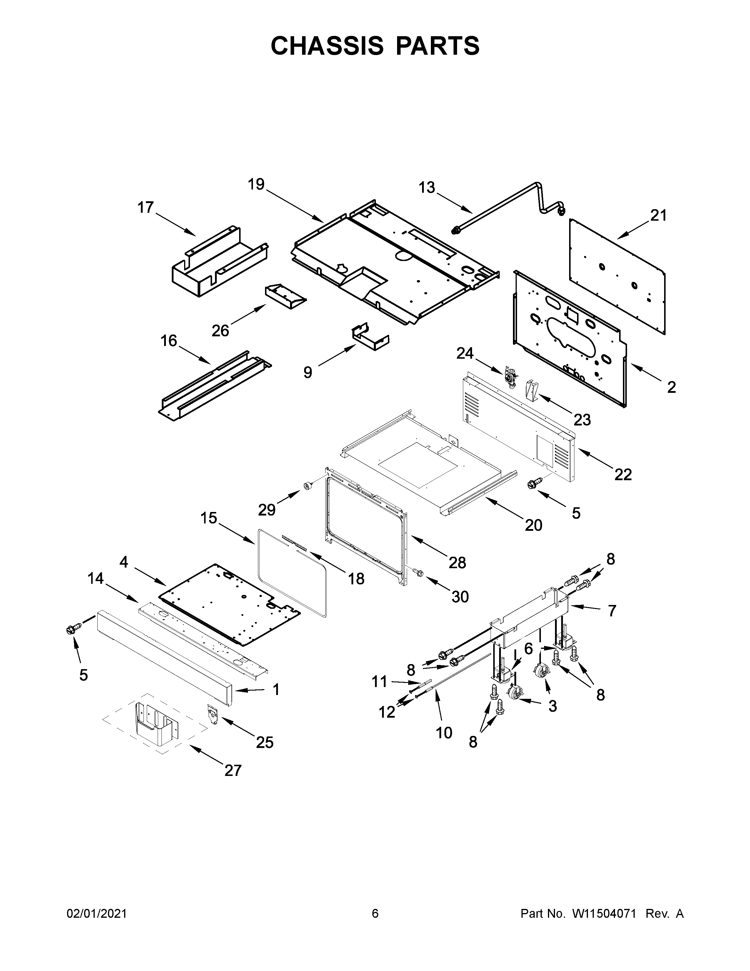 KitchenAid KFDC506JSS01 chassis parts diagram