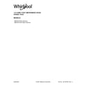 Whirlpool WMH32519HZ6 cover sheet diagram