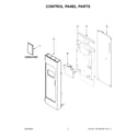 Whirlpool WMH32519HZ6 control panel parts diagram