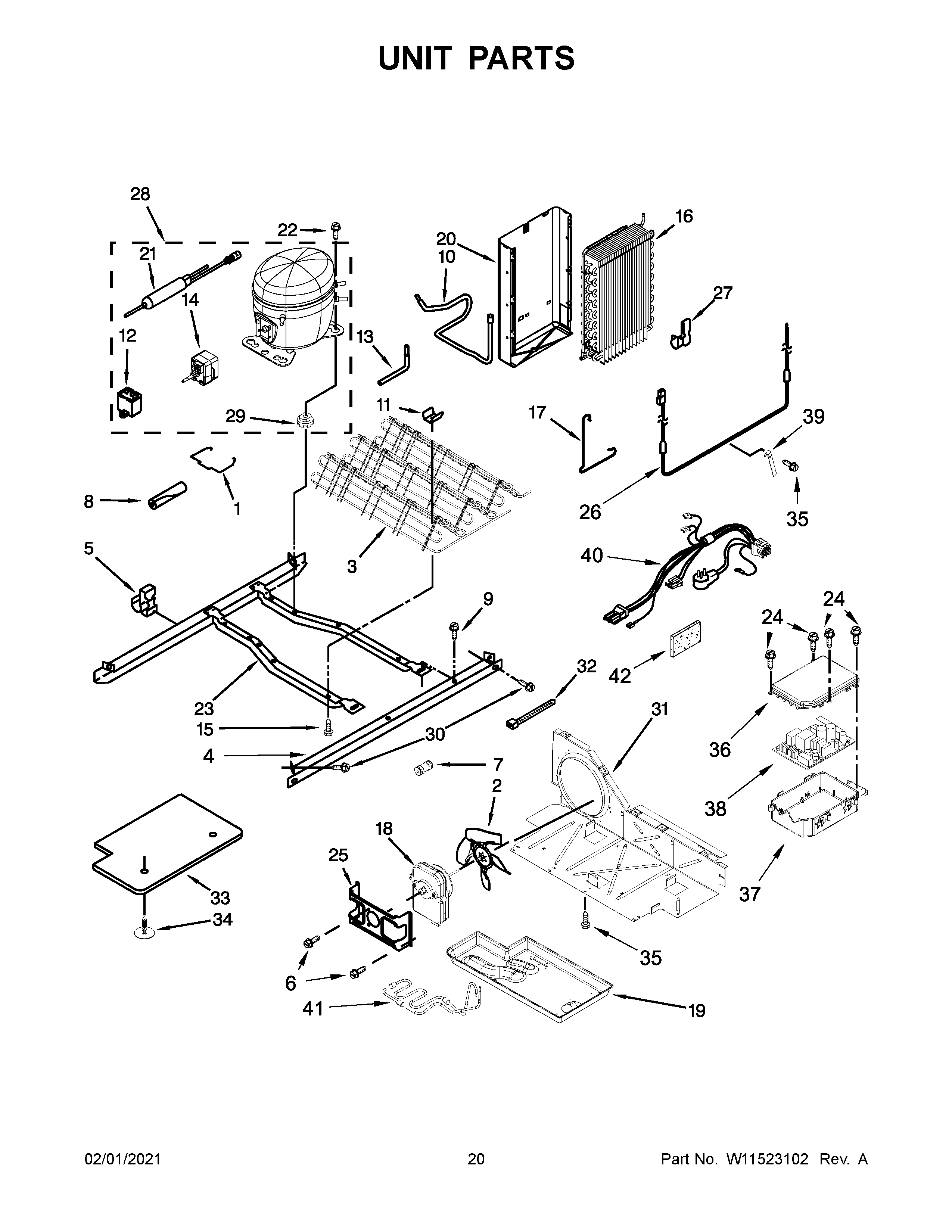 Kenmore 10651335714 unit parts diagram