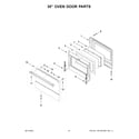 Jenn-Air JDSP548HM01 30" oven door parts diagram