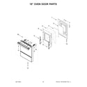 Jenn-Air JDSP548HM01 18" oven door parts diagram