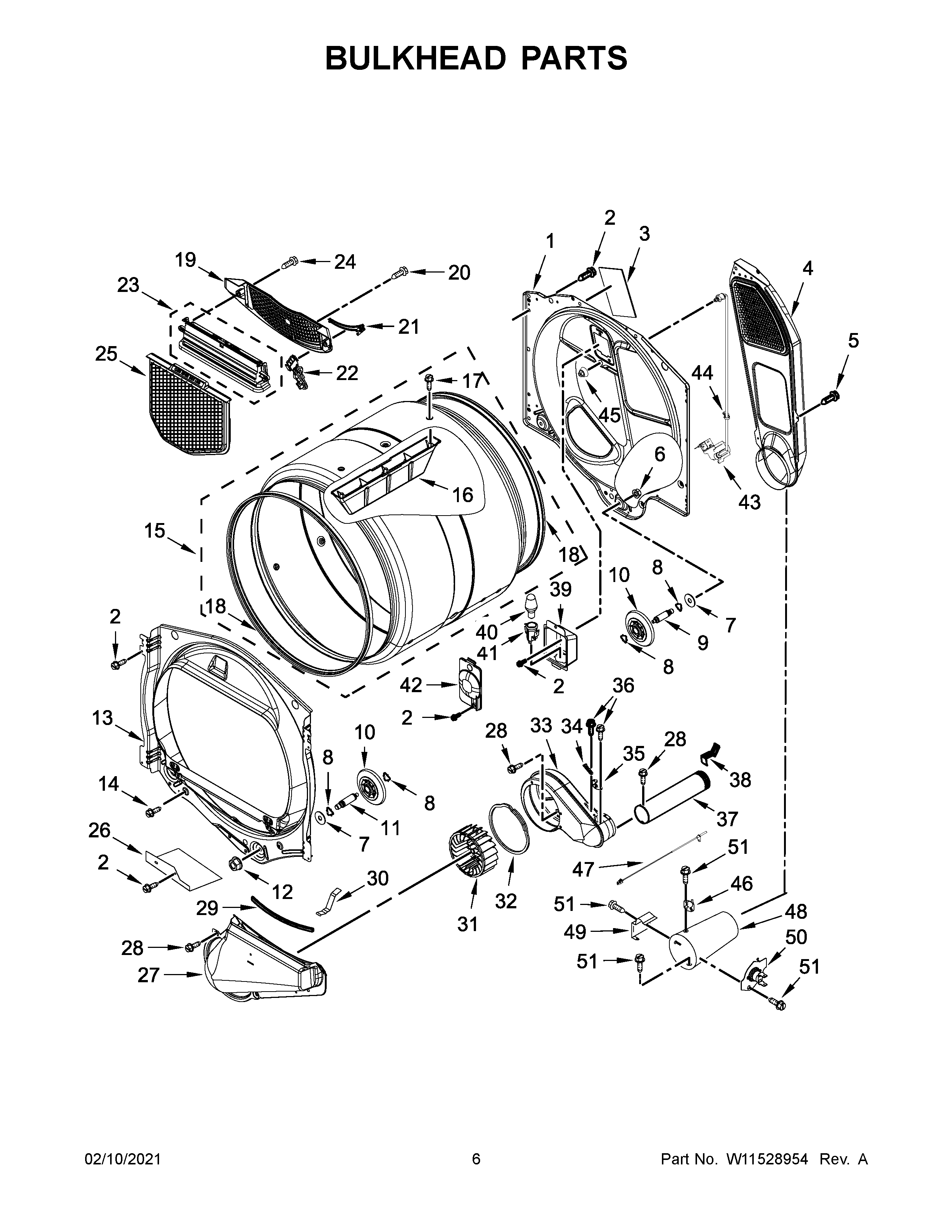 Whirlpool WGD8127LC0 bulkhead parts diagram
