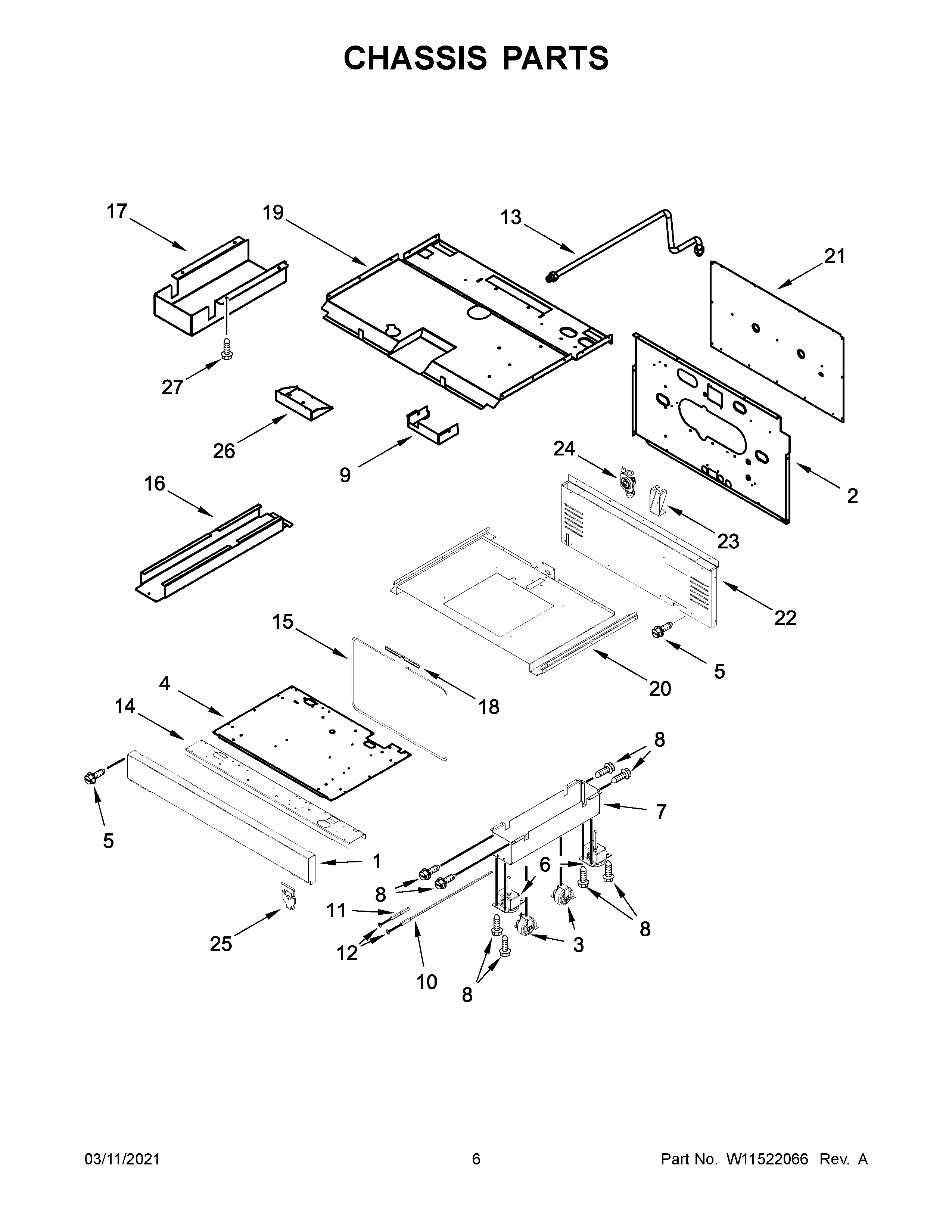Jenn-Air JDSP536HM01 chassis parts diagram