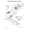 KitchenAid KSM155GBFP0 motor and control unit parts diagram