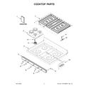 Whirlpool WFG550S0HW2 cooktop parts diagram