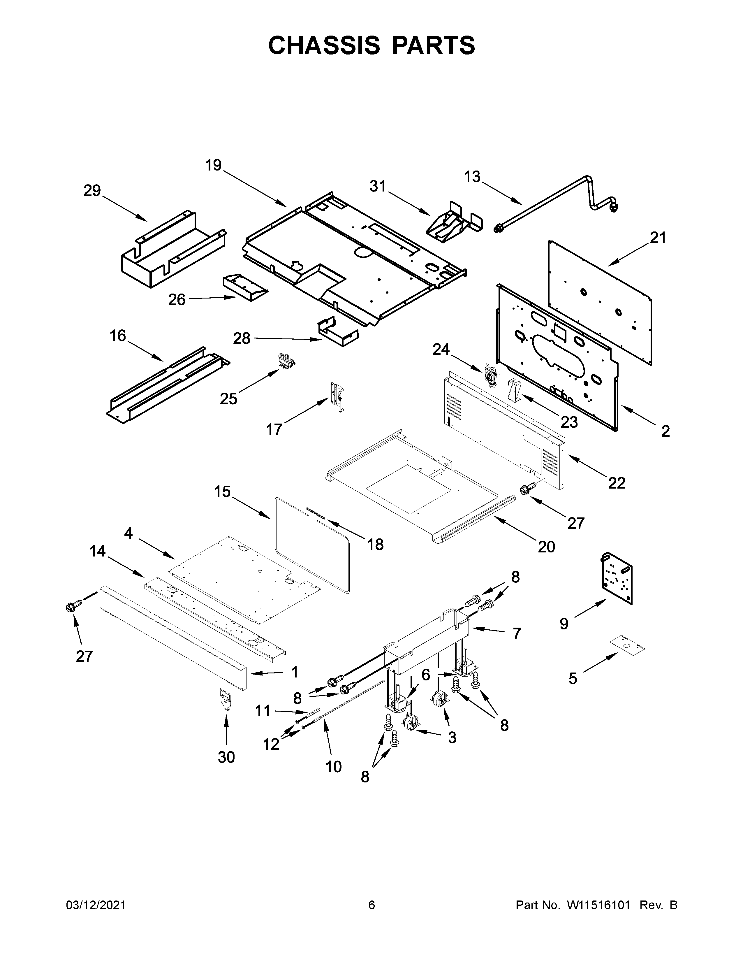 Jenn-Air JGRP436HM01 chassis parts diagram
