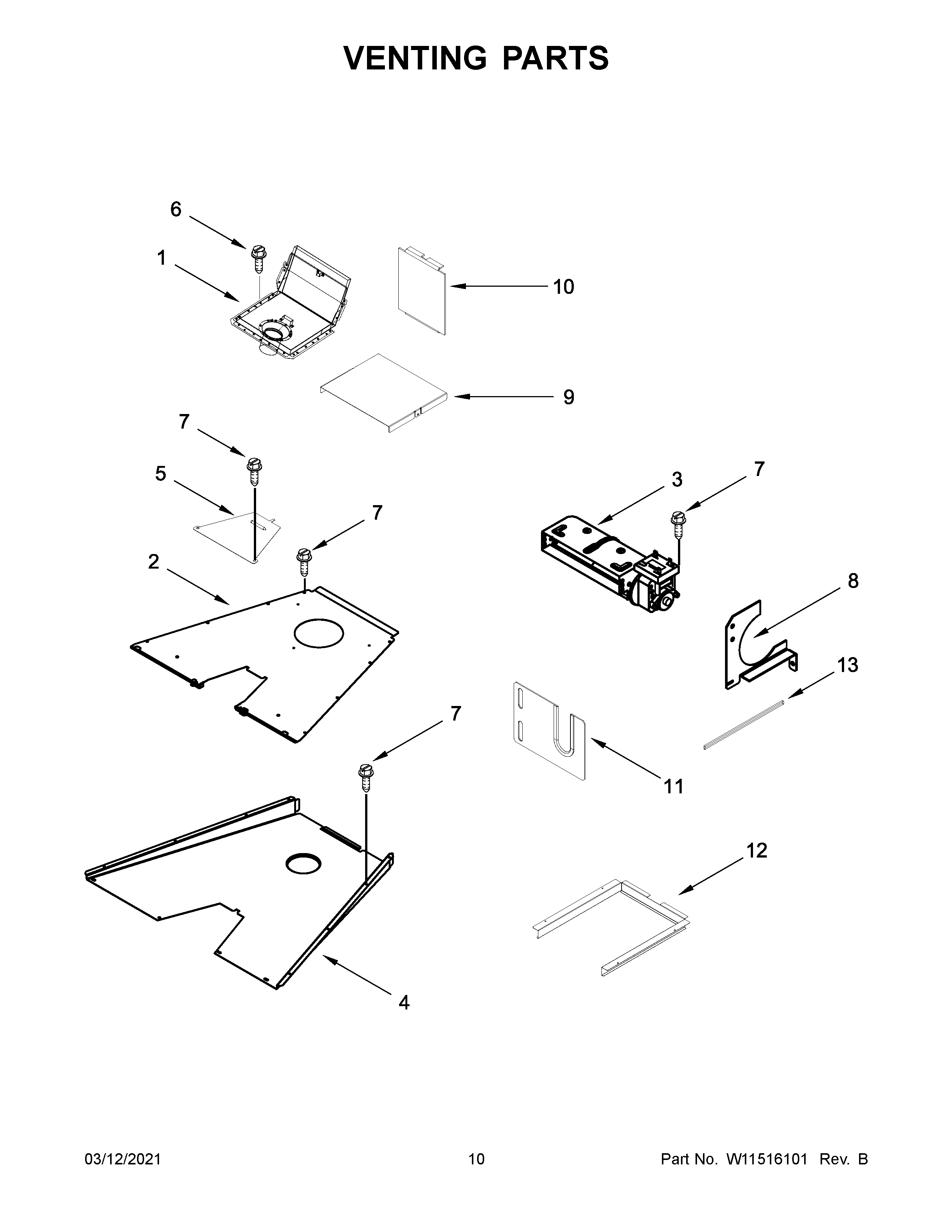 Jenn-Air JGRP436HM01 venting parts diagram