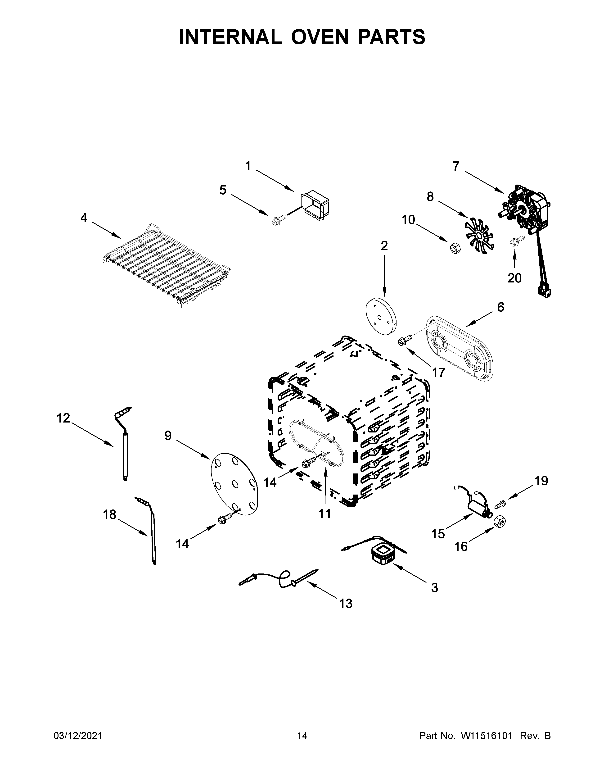 Jenn-Air JGRP436HM01 internal oven parts diagram