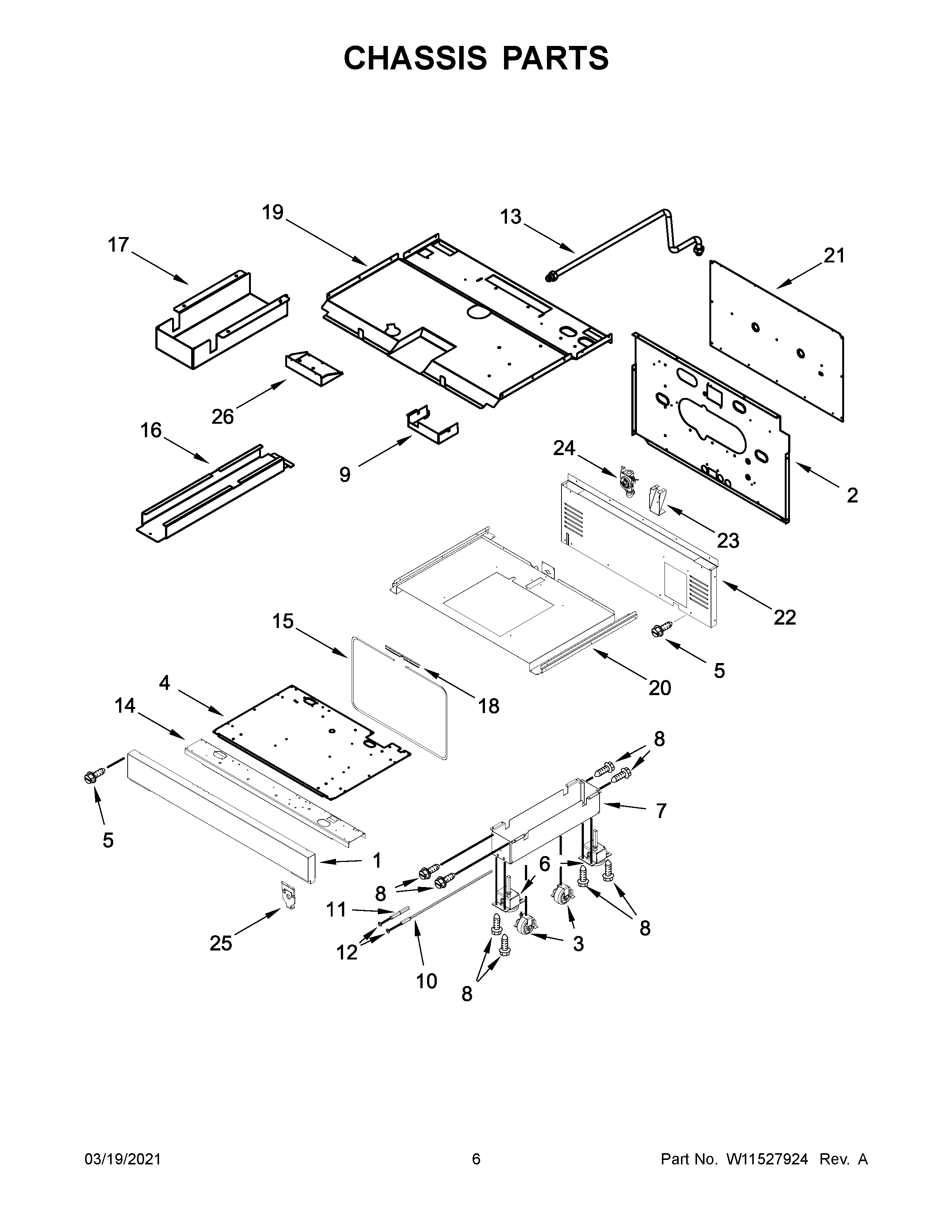 Jenn-Air JDRP436HM01 chassis parts diagram