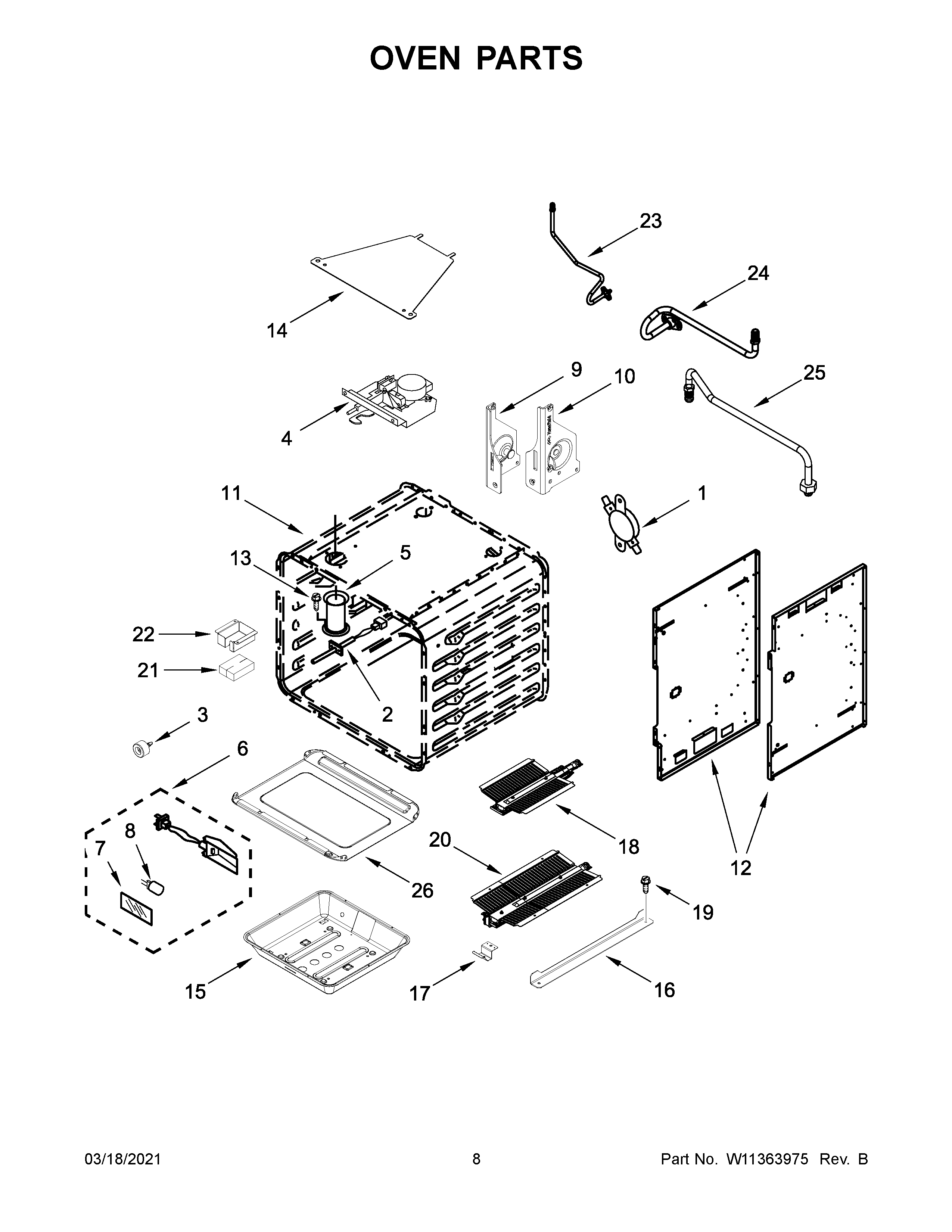 Jenn-Air JGRP536HM00 oven parts diagram