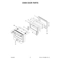 Jenn-Air JGRP636HL01 oven door parts diagram