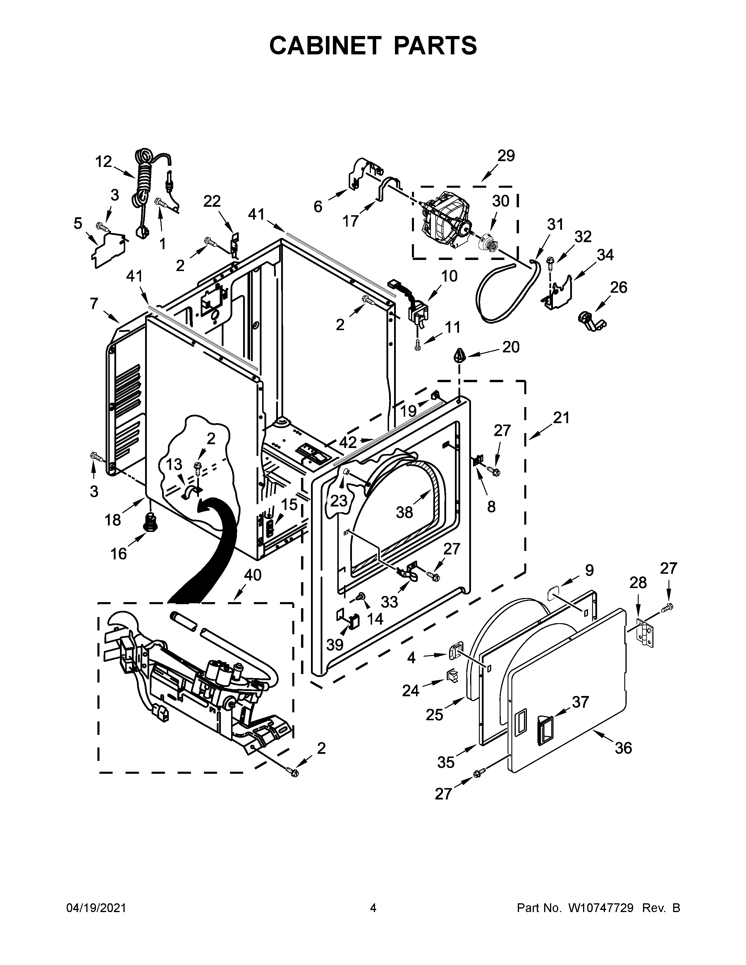Maytag 7MMGDC300DW2 cabinet parts diagram