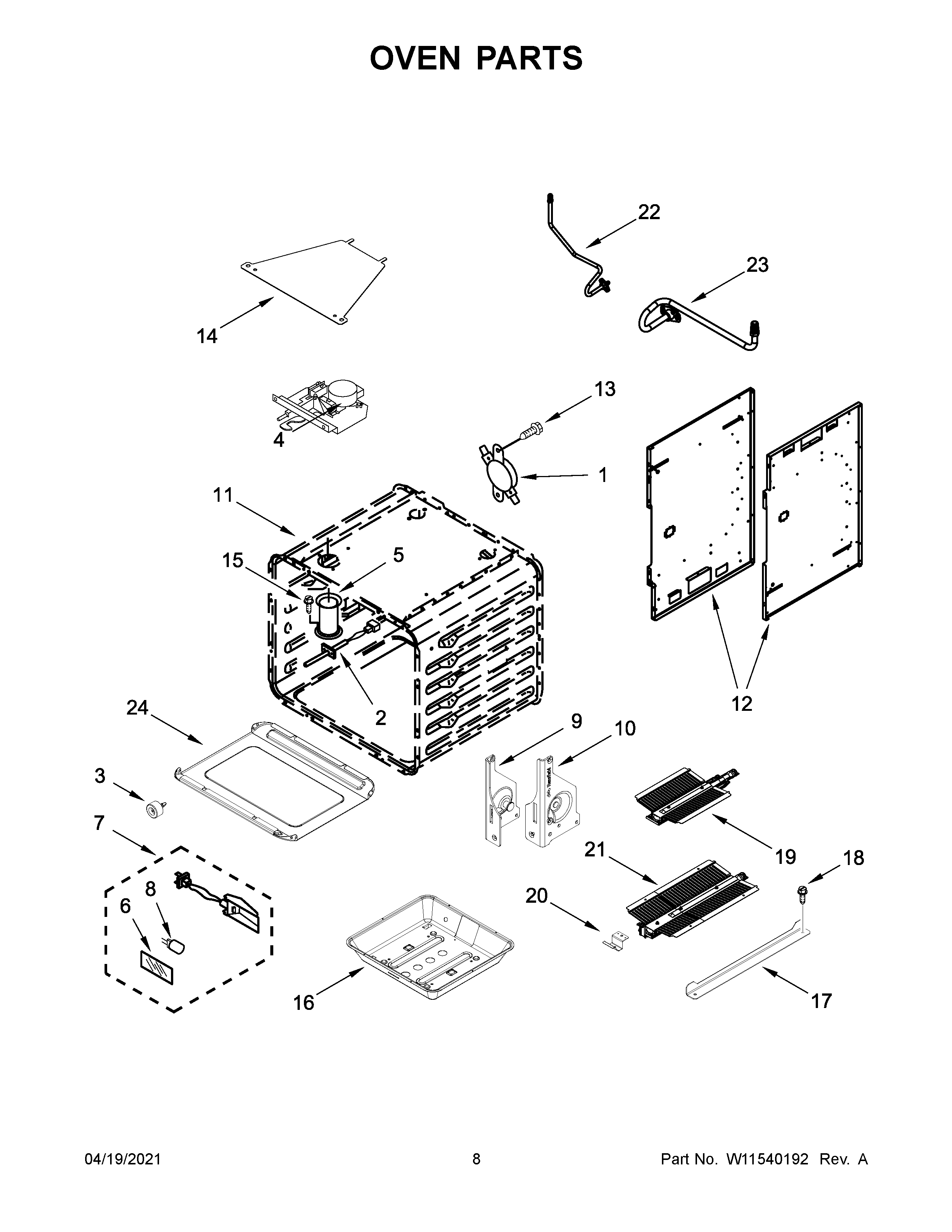 Jenn-Air JGRP636HM01 oven parts diagram