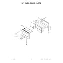 KitchenAid KFGC558JMH02 30" oven door parts diagram