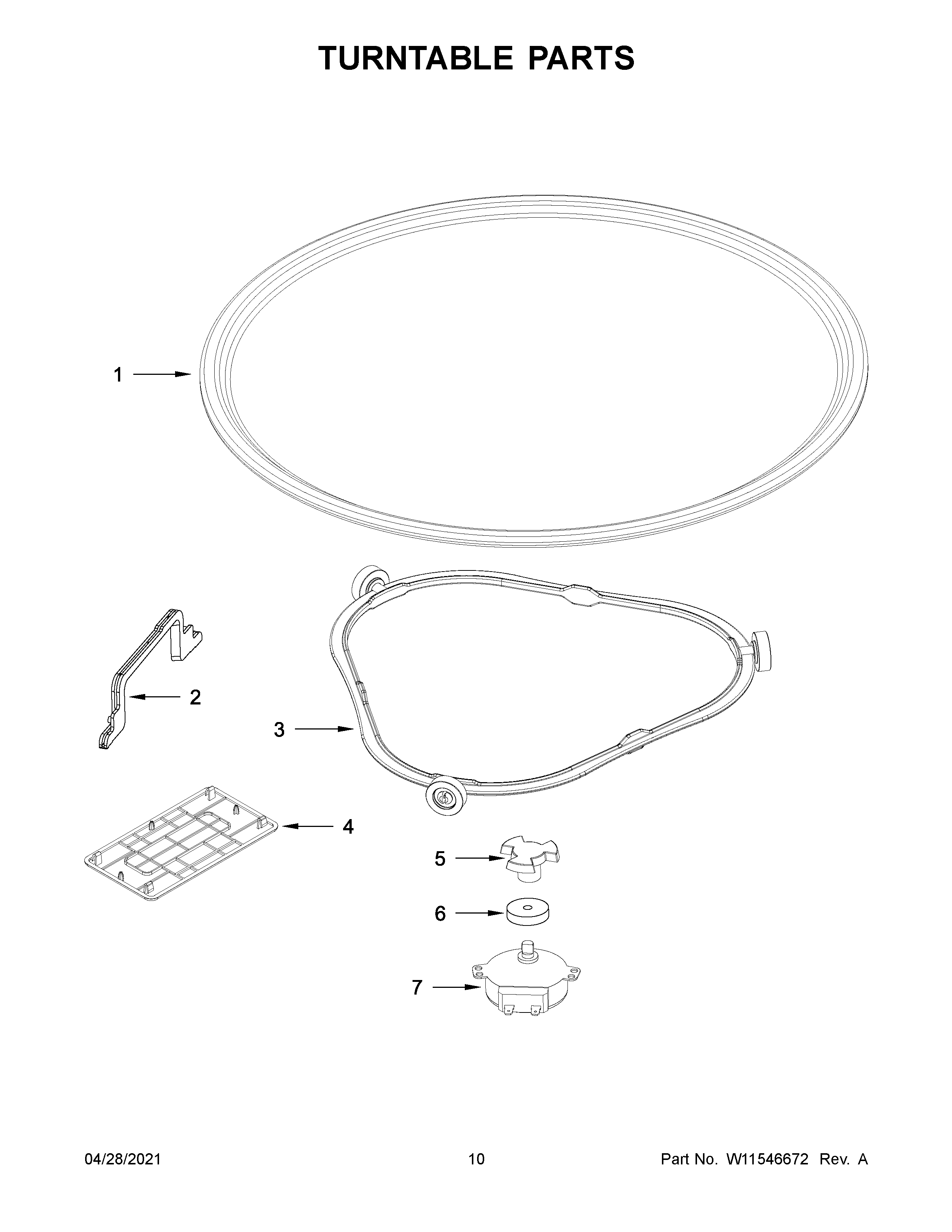KitchenAid KMBT5511KSS01 turntable parts diagram