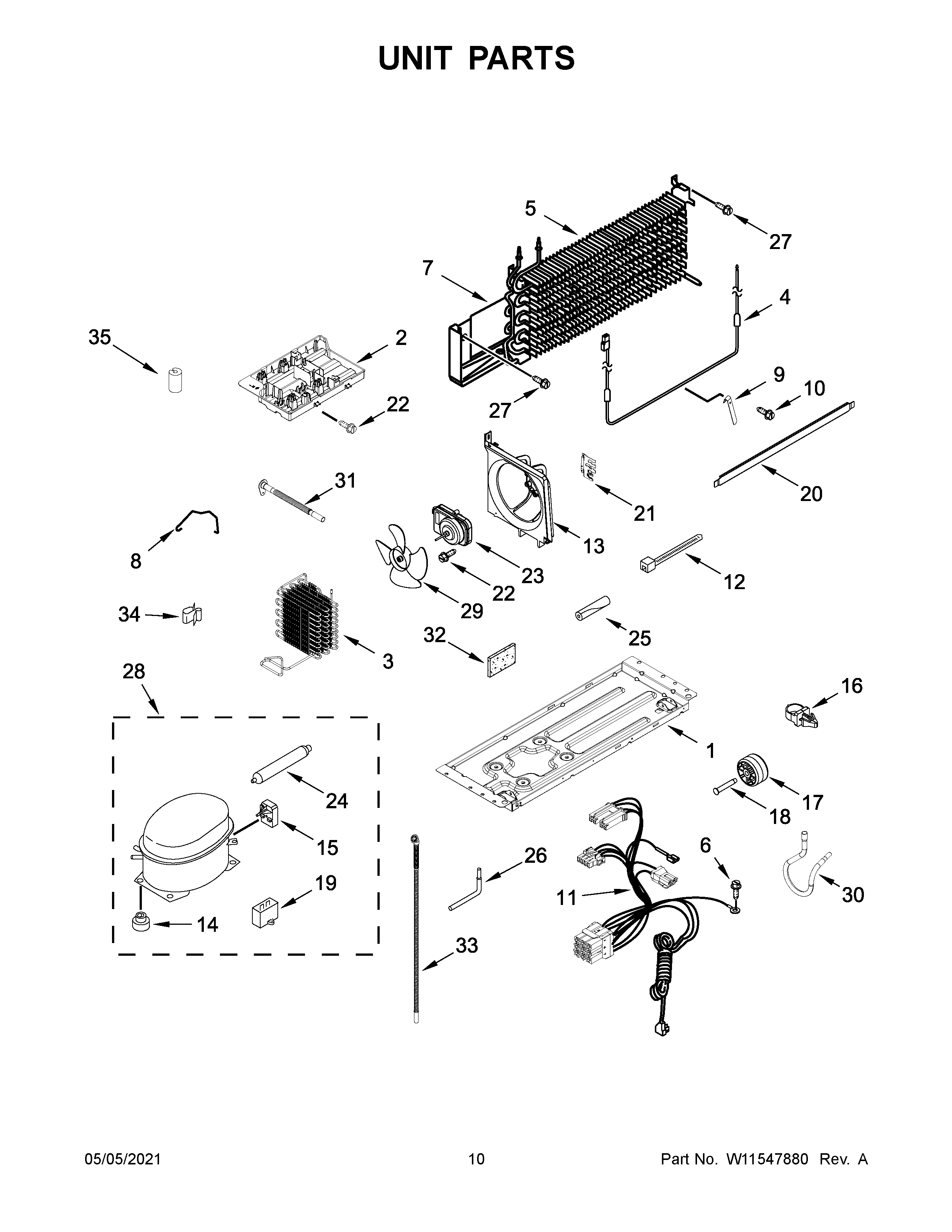 Whirlpool WRT138FZDB04 unit parts diagram