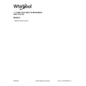 Whirlpool YWMT50011KS02 cover sheet diagram