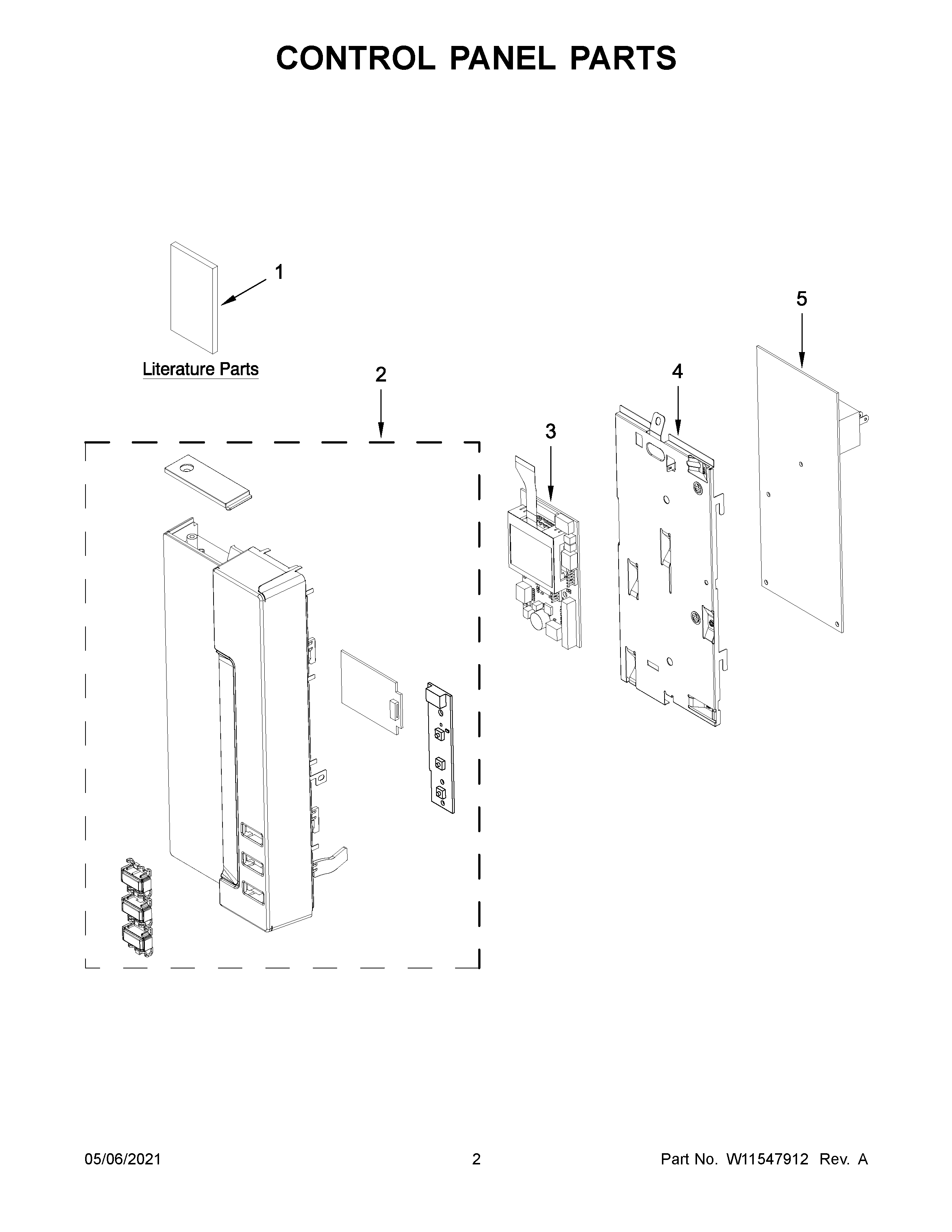 KitchenAid YKMBT5011KS01 control panel parts diagram