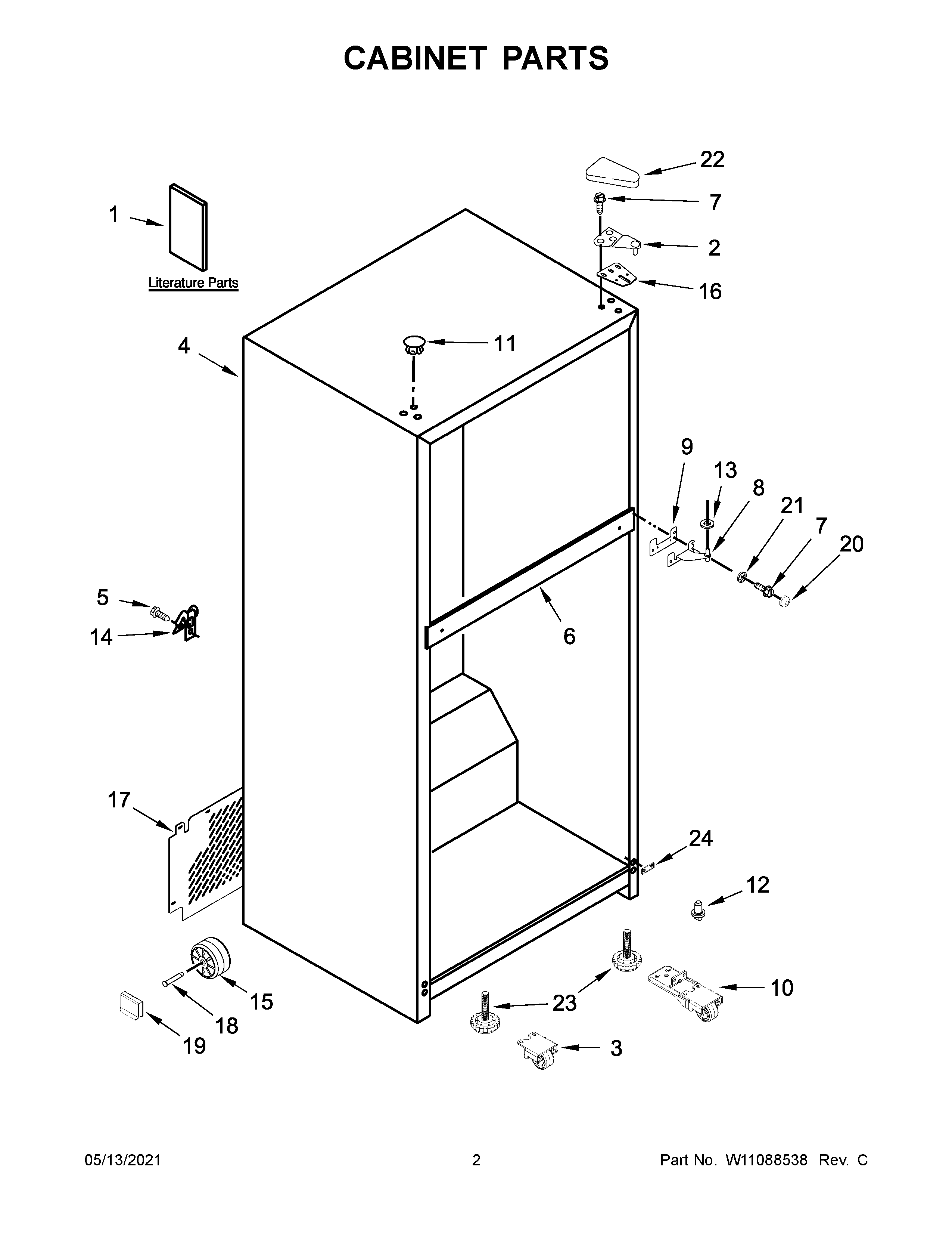 Maytag MRT118FFFE01 cabinet parts diagram