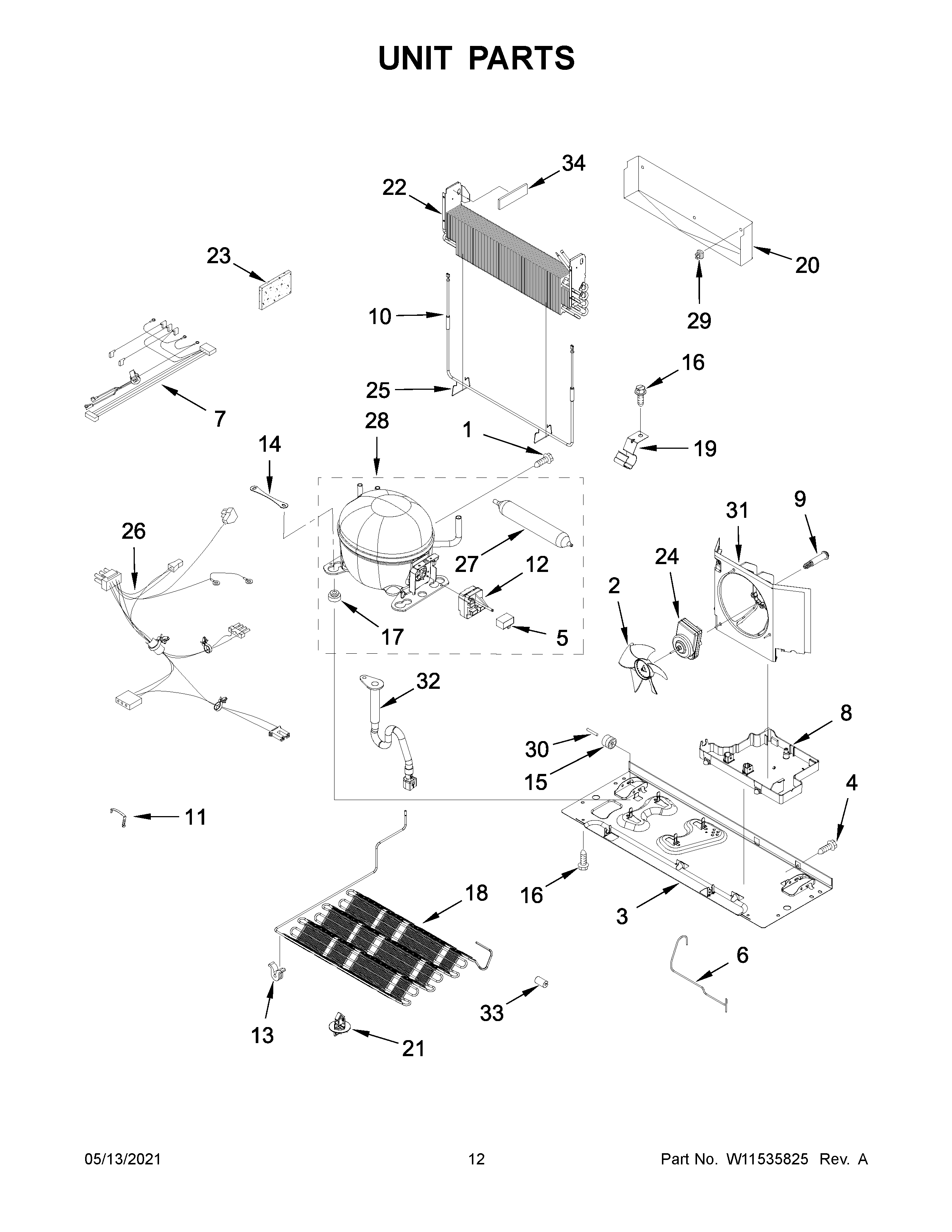 KitchenAid KRBL102ESS03 unit parts diagram