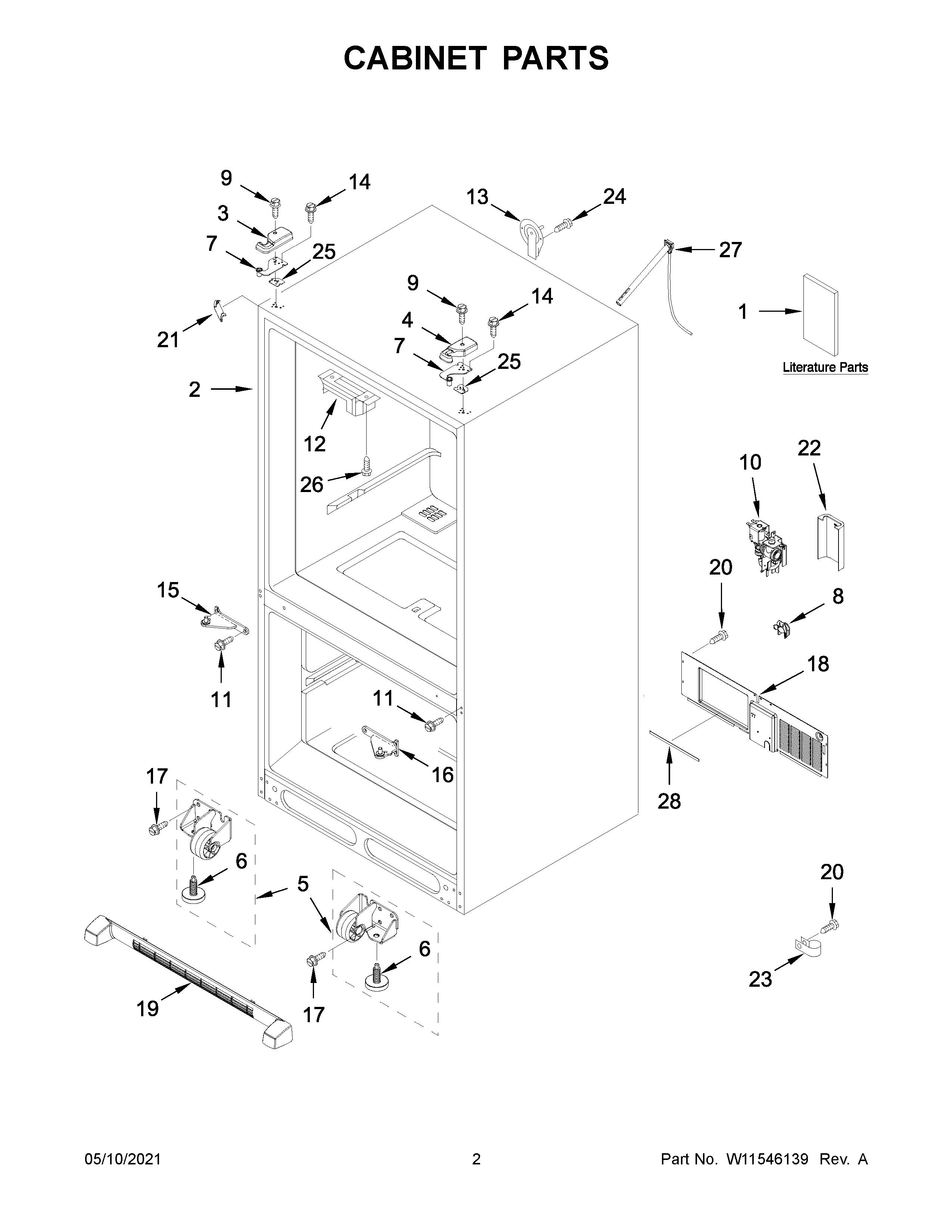 Maytag MFF2258FEZ07 cabinet parts diagram