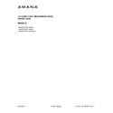 Amana AMV2307PFB7 cover sheet diagram