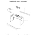 Whirlpool WMH31017HW7 cabinet and installation parts diagram