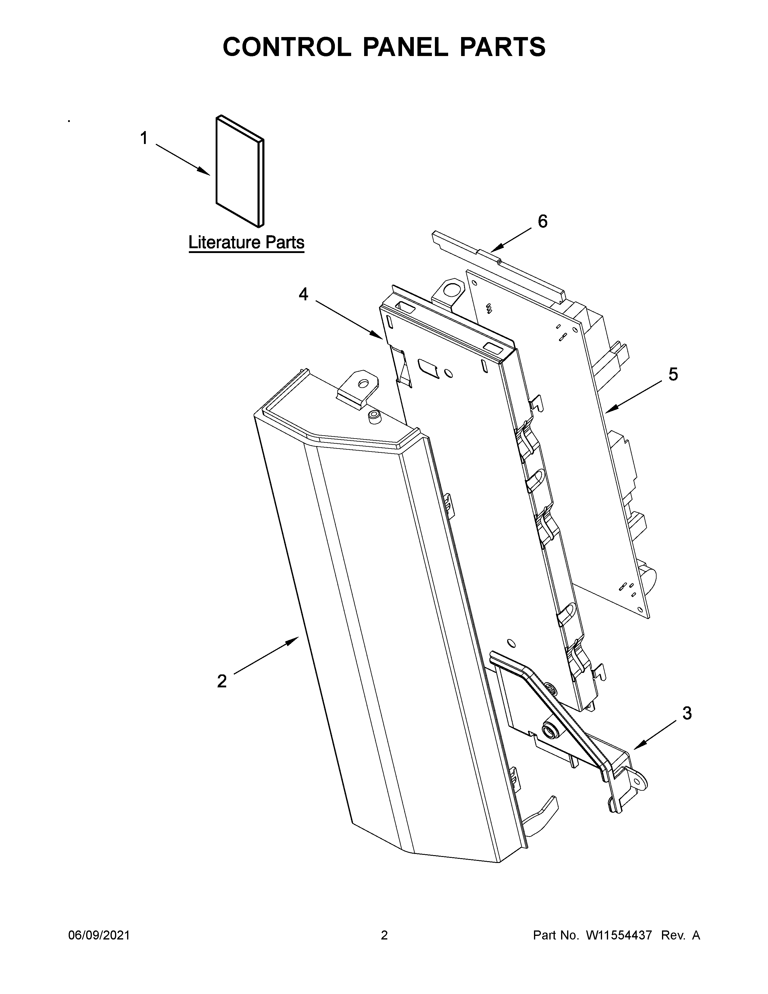 KitchenAid KMHC319ESS06 control panel parts diagram
