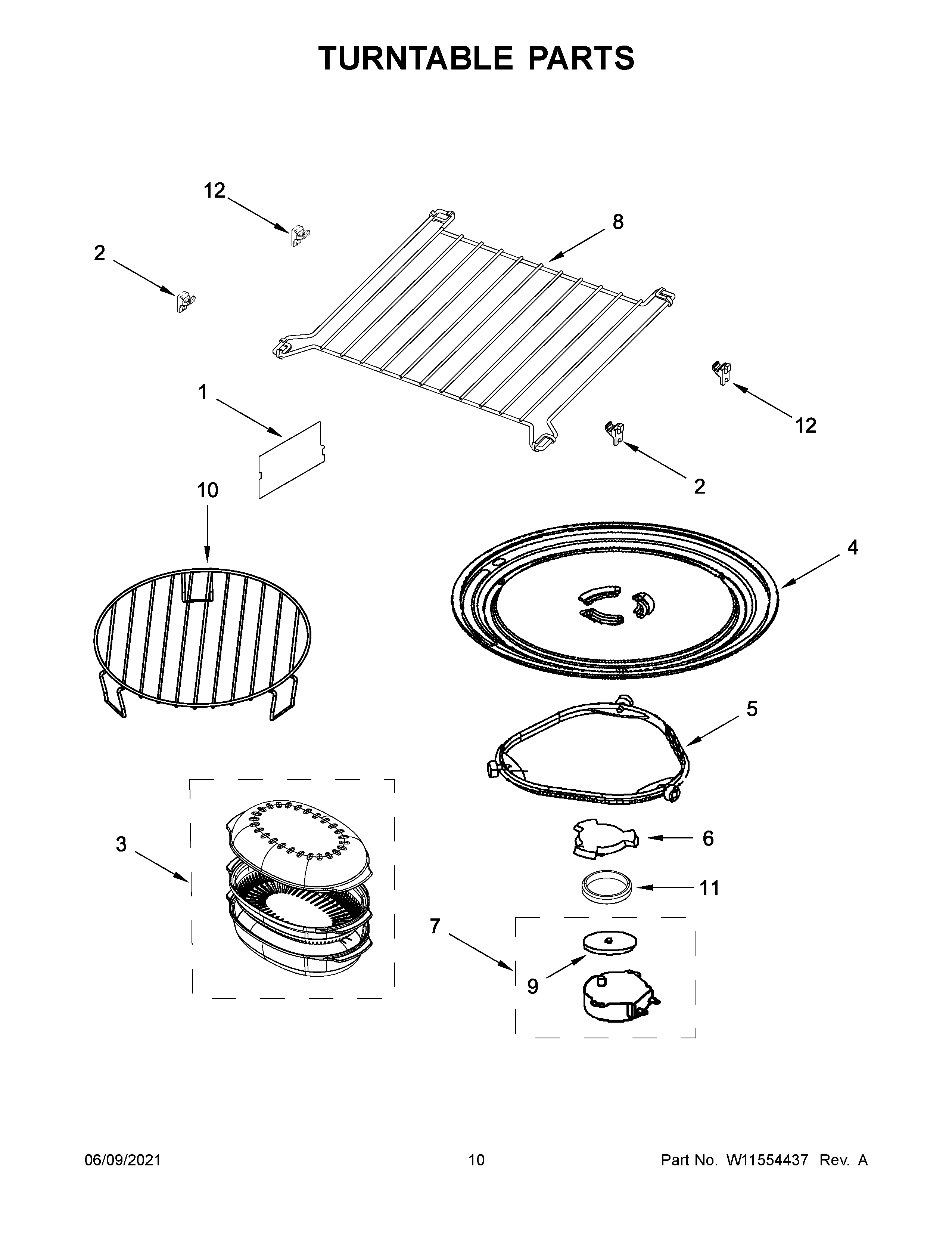 KitchenAid KMHC319ESS06 turntable parts diagram
