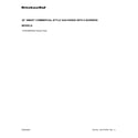 KitchenAid KFGC506JPA02 cover sheet diagram