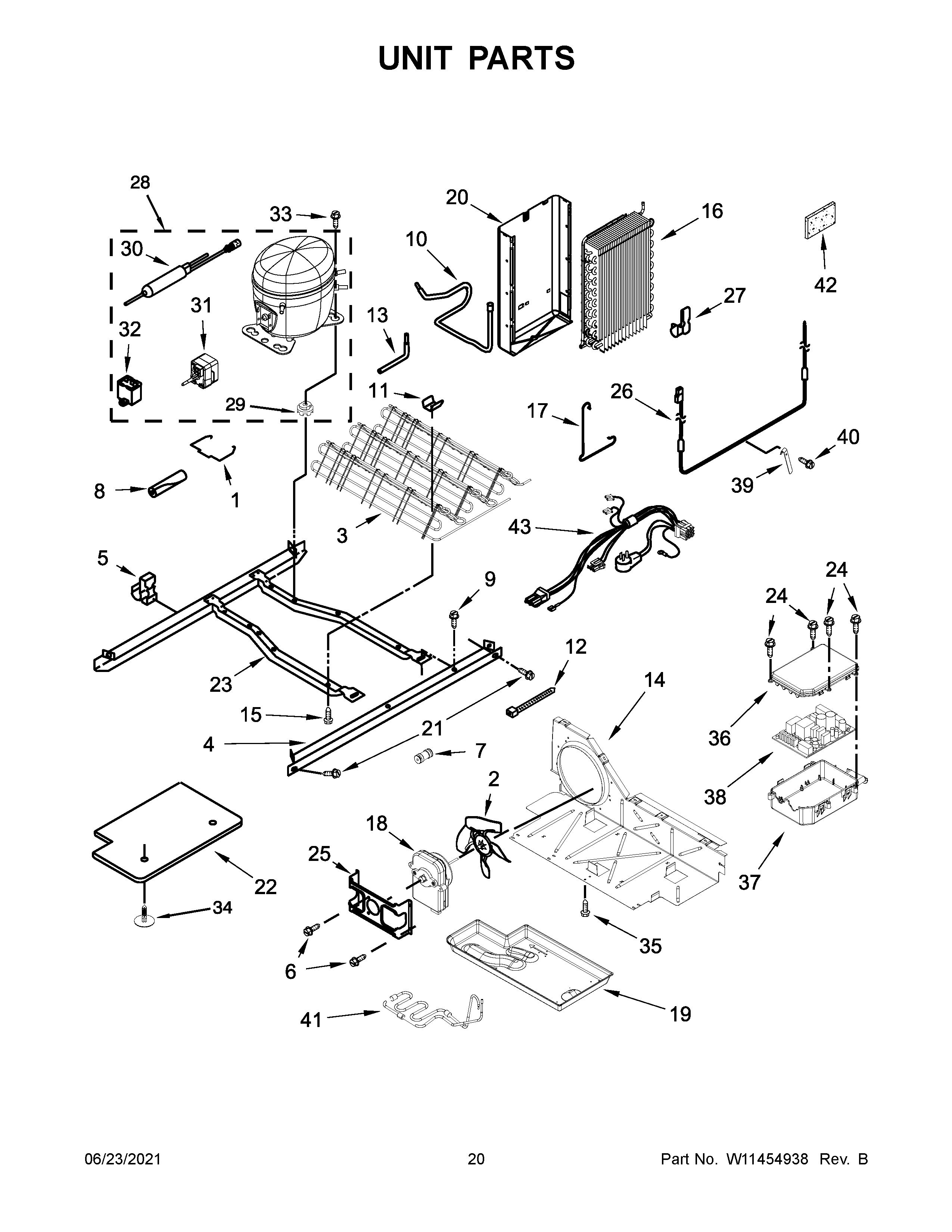 Maytag MSS25C4MGB03 unit parts diagram