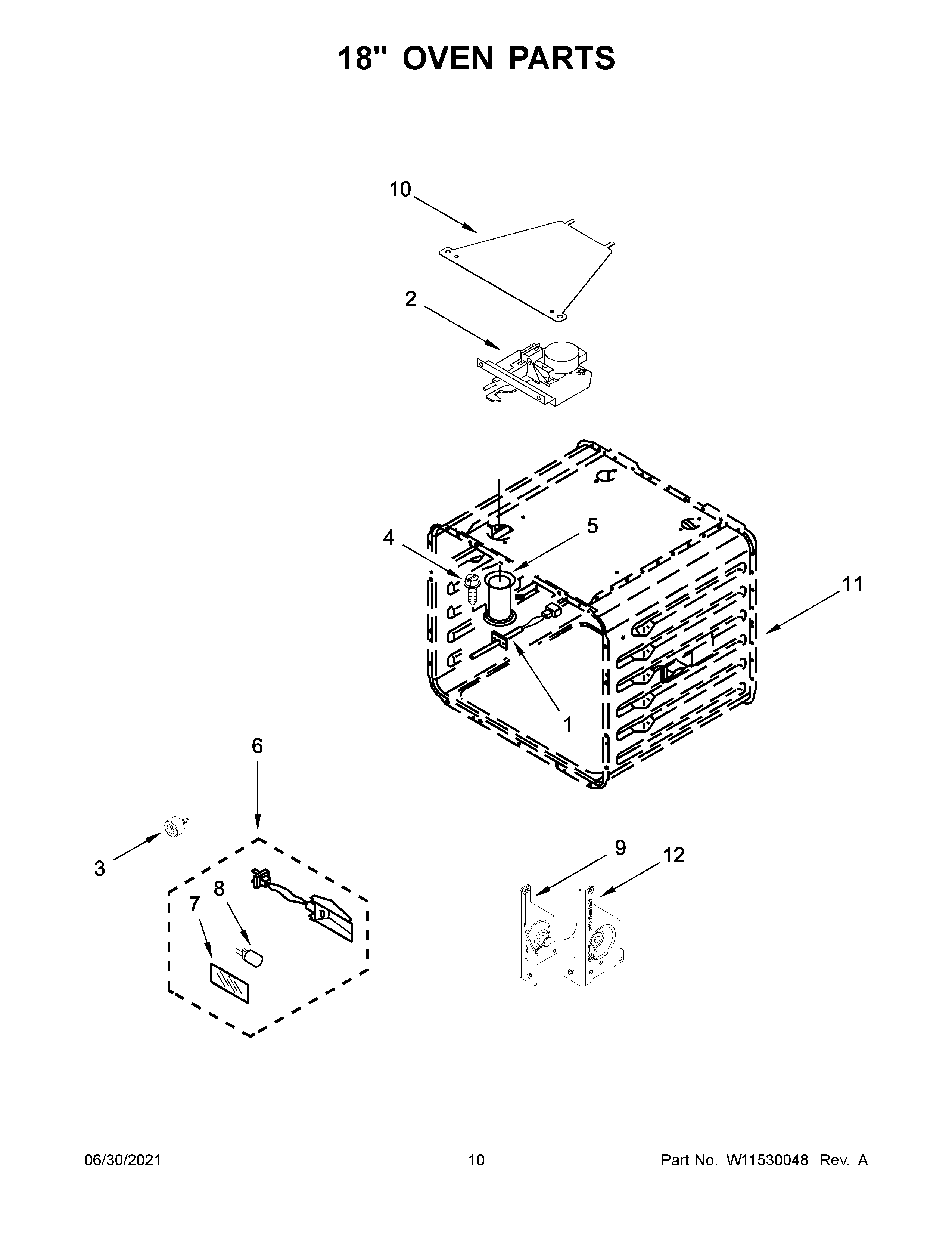 Jenn-Air JDRP748HM01 18" oven parts diagram