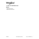 Whirlpool YWMHA9019HZ04 cover sheet diagram