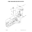 KitchenAid KDTM354DSS0 pump, washarm and motor parts diagram