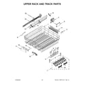 KitchenAid KDTM354DSS0 upper rack and track parts diagram