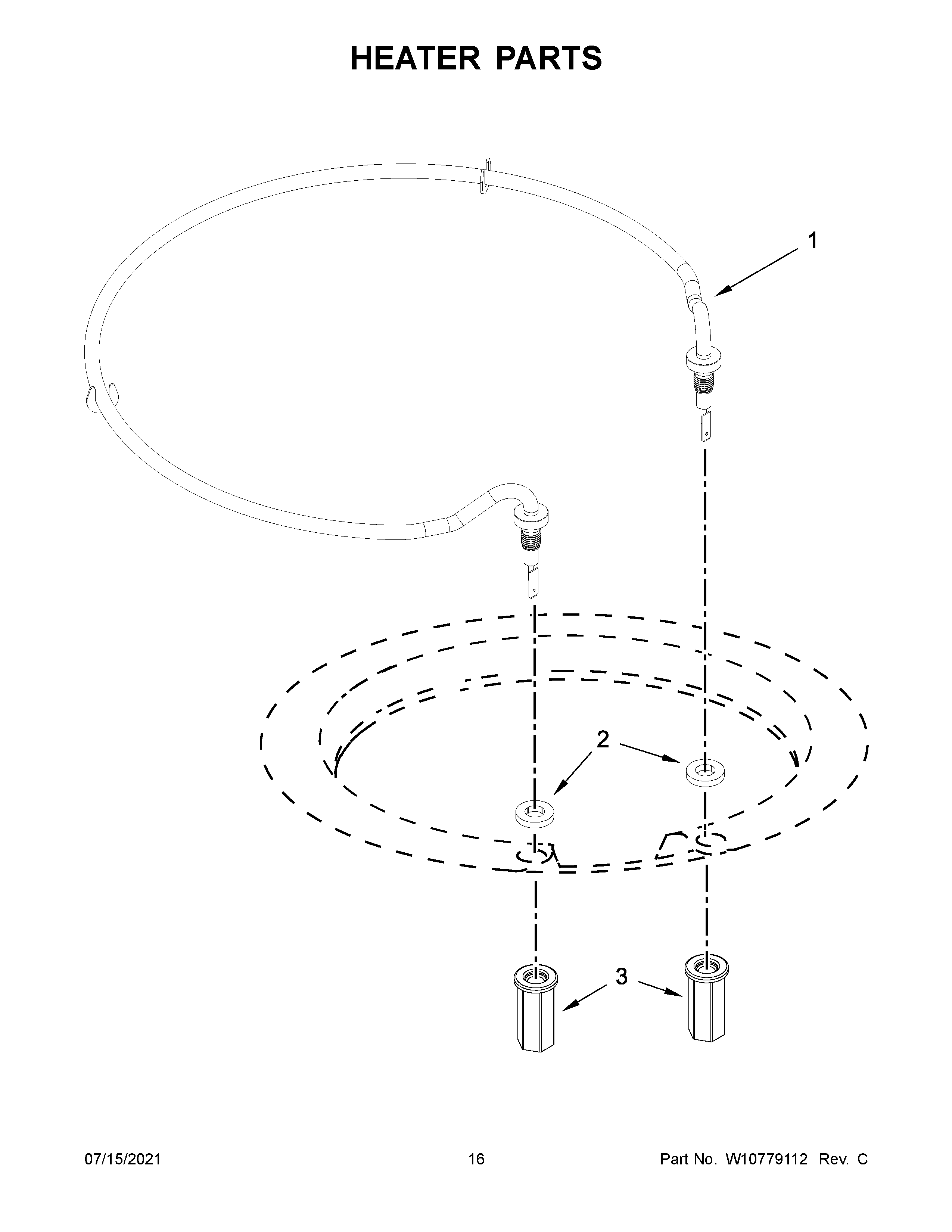 KitchenAid KDTM354DSS1 heater parts diagram