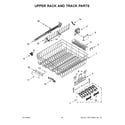 KitchenAid KDTM354DSS5 upper rack and track parts diagram