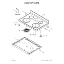 Whirlpool YWFE550S0HW1 cooktop parts diagram