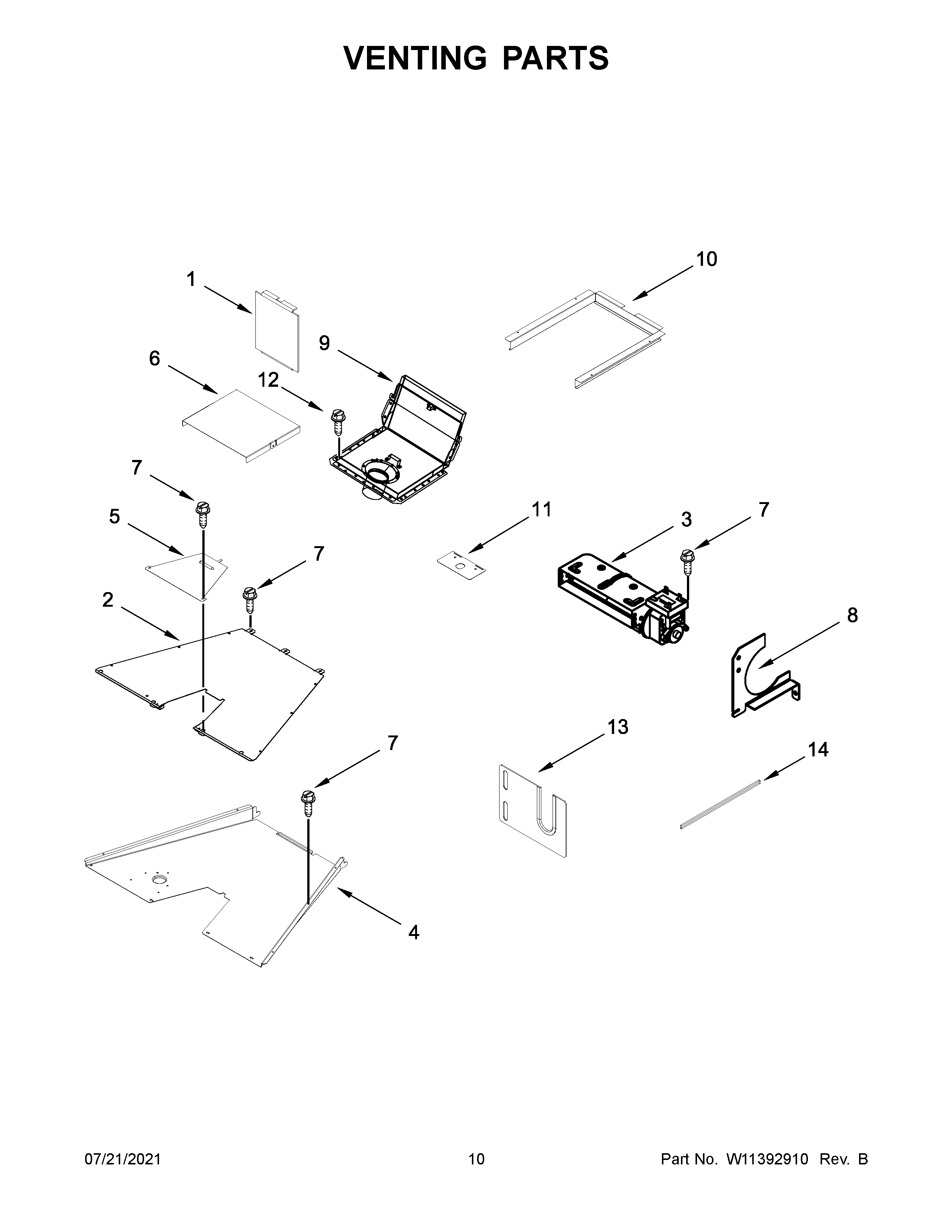 KitchenAid KFGC500JSS00 venting parts diagram