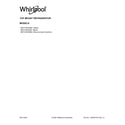 Whirlpool WRT318FZDW01 cover sheet diagram