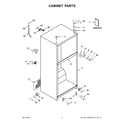 Whirlpool WRT318FZDW01 cabinet parts diagram