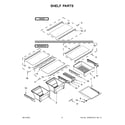 Whirlpool WRT318FZDW01 shelf parts diagram
