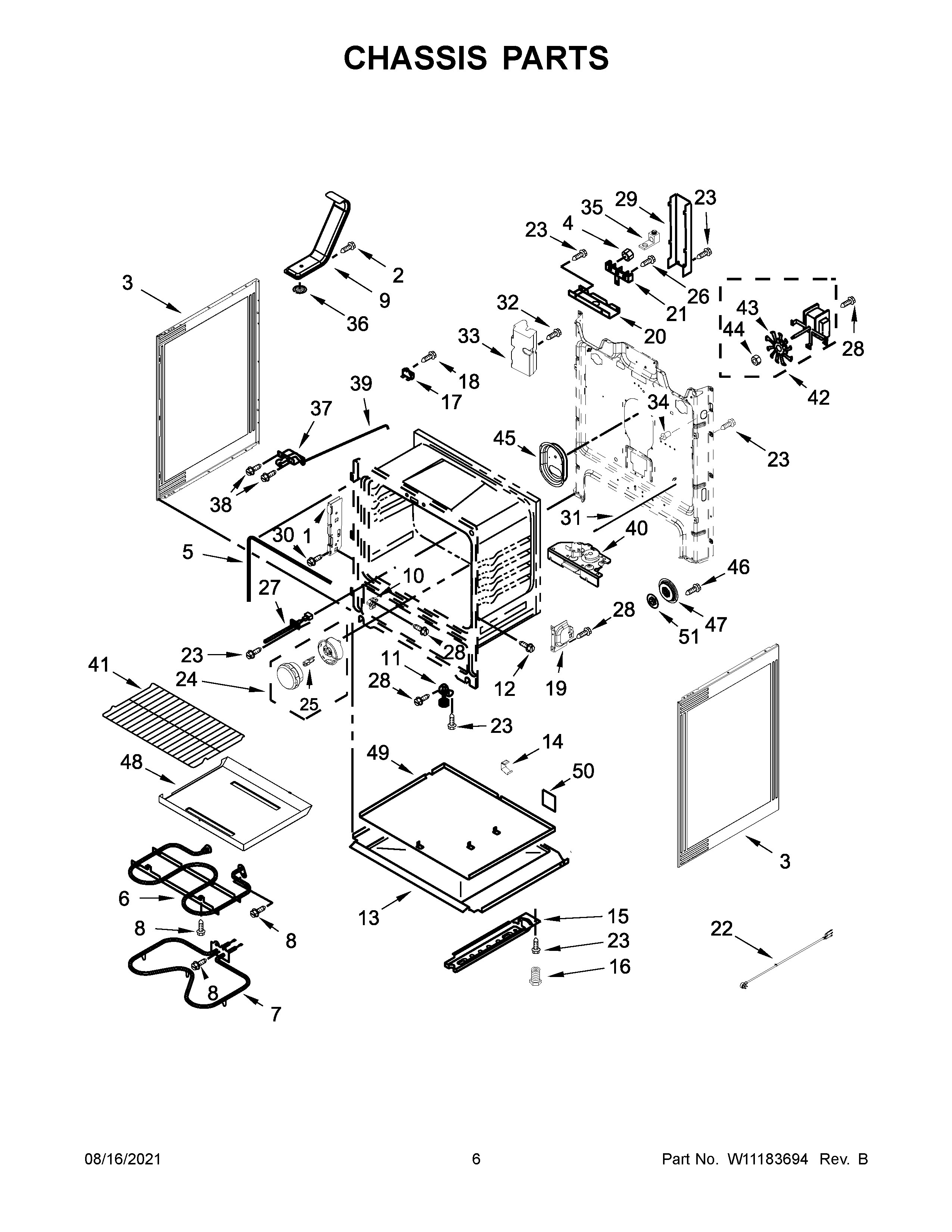 Whirlpool YWFE550S0HB0 chassis parts diagram