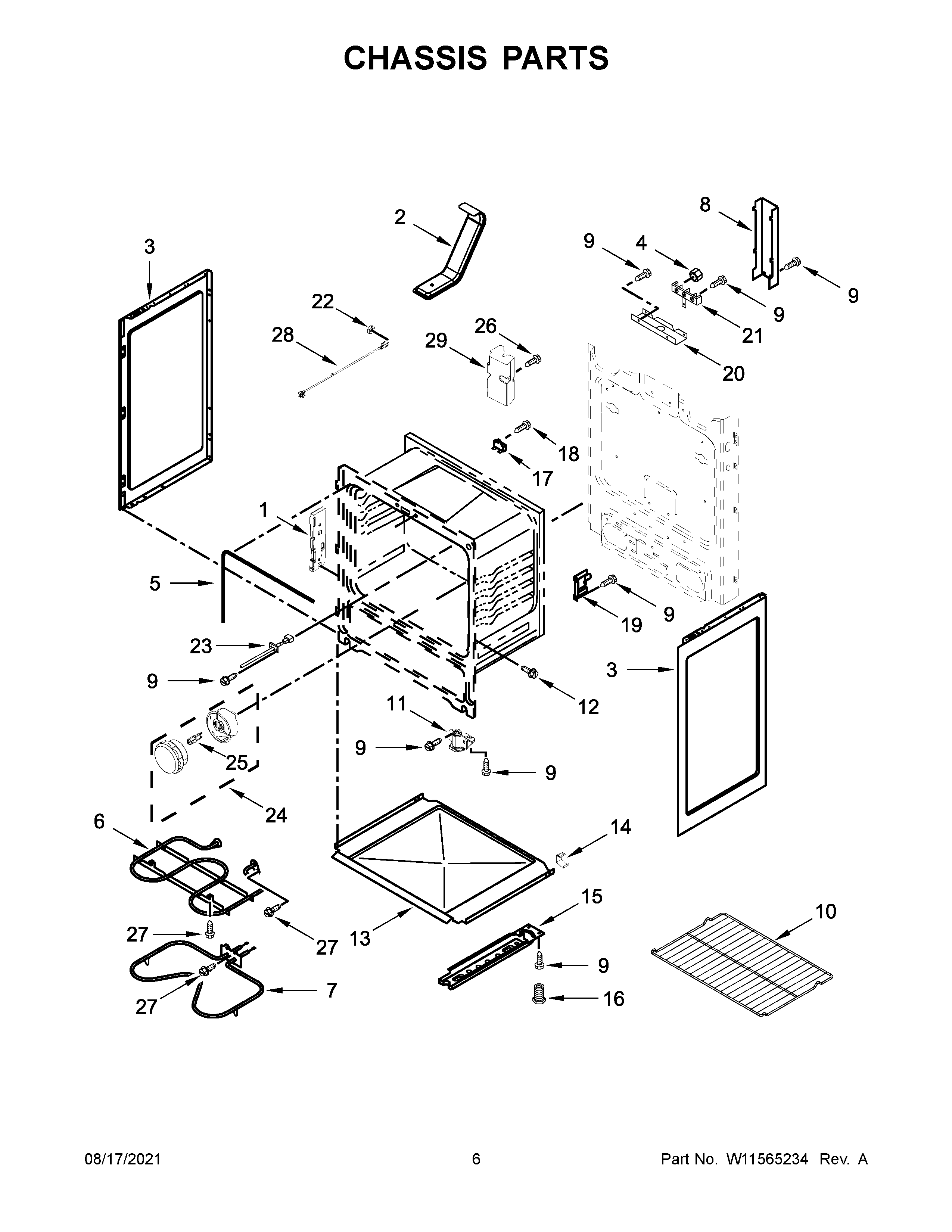 Amana YAER6303MFS3 chassis parts diagram