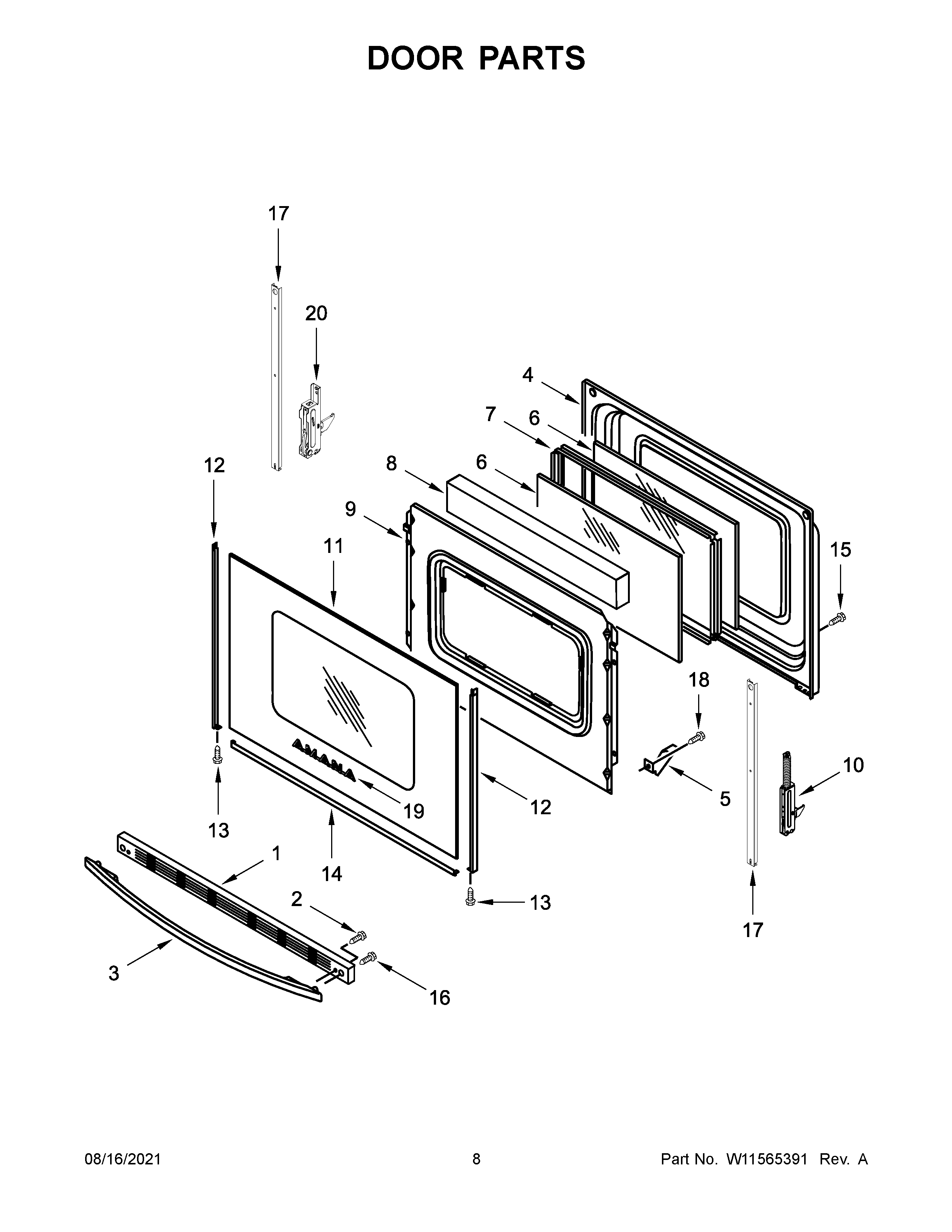 Amana ACR4503SFB5 door parts diagram