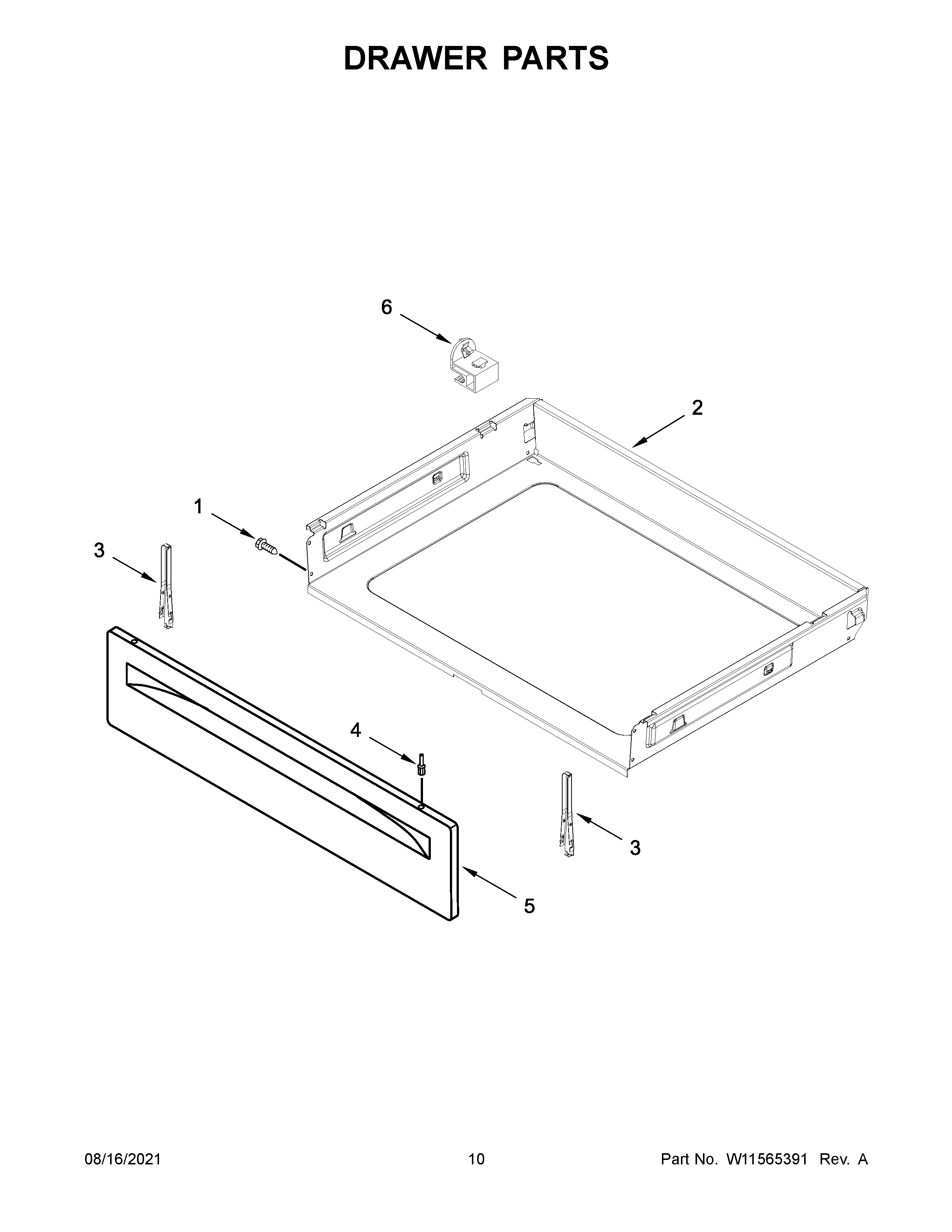 Amana ACR4503SFB5 drawer parts diagram